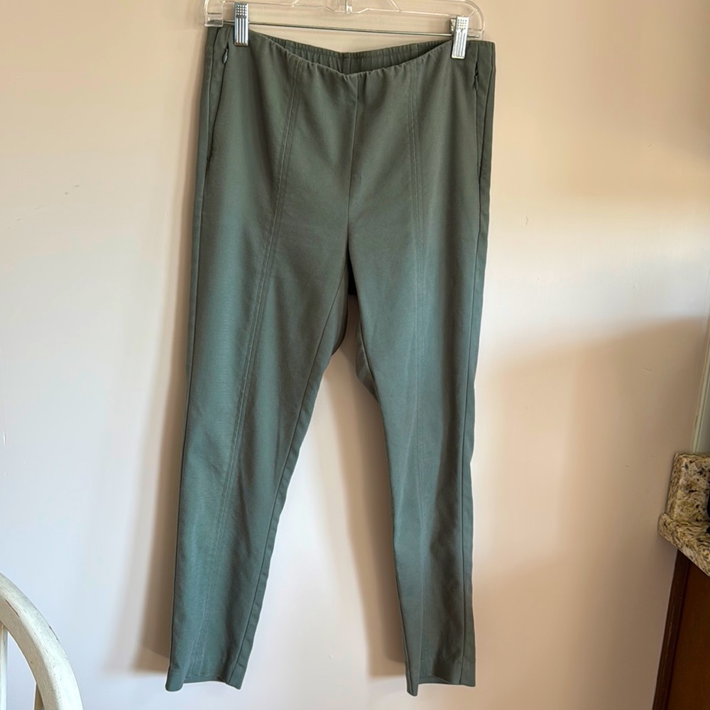 JJill Green Essential Cotton-Stretch Pants
